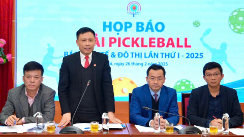 Lan toả phong trào thể thao tại Giải Pickleball báo Kinh tế và Đô thị