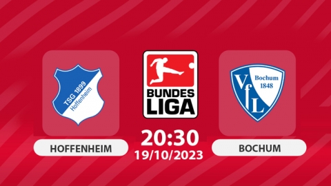 Nhận định Hoffenheim vs Bochum, Bundesliga, 20h30 hôm nay 19/10/2024