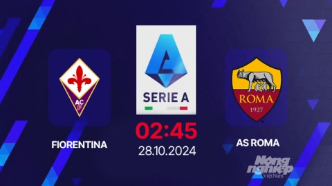 Nhận định, trực tiếp Fiorentina vs AS Roma, Serie A, 02h45 hôm nay 28/10/2024