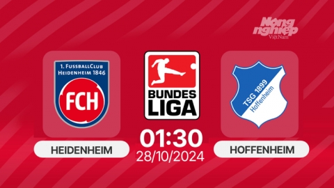 Nhận định bóng đá Heidenheim vs Hoffenheim, Bundesliga, 01h30 hôm nay 28/10