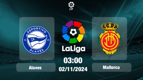 Nhận định, trực tiếp Alaves vs Mallorca, La Liga, 03h00 hôm nay 2/11/2024