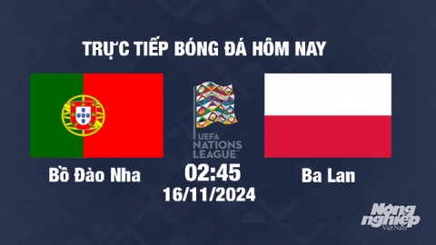 Trực tiếp Bồ Đào Nha vs Ba Lan, UEFA Nations League 2024/25, 2h45 ngày 16/11/2024