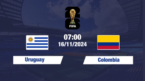 Nhận định bóng đá Uruguay vs Colombia, Vòng loại World Cup 2026, 07h hôm nay 16/11/204