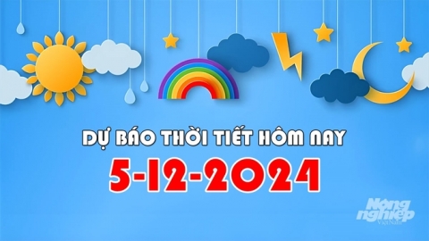 Tin thời tiết hôm nay 5/12/2024 mới nhất trong cả nước