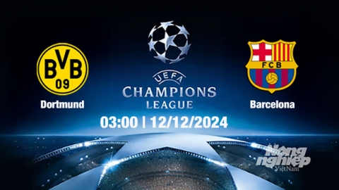 Nhận định, trực tiếp Dortmund vs Barcelona, Cúp C1 Châu Âu, 03h00 ngày 12/12/2024