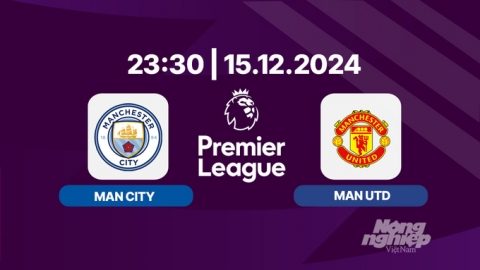 Nhận định, trực tiếp Man City vs Man Utd, Ngoại hạng Anh, 23h30 hôm nay 15/12/2024