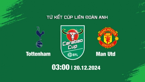 Nhận định Tottenham vs Man Utd, Tứ kết Cúp EFL, 03h00 hôm nay 20/12