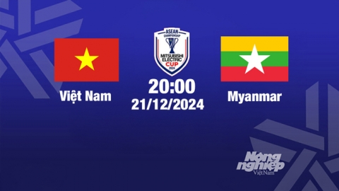 Trực tiếp bóng đá Việt Nam vs Myanmar, Asean Cup 2024, 20h00 hôm nay 21/12/2024