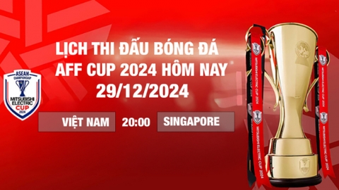 VTV2, VTV Cần Thơ trực tiếp bóng đá ASEAN CUP hôm nay 29/12