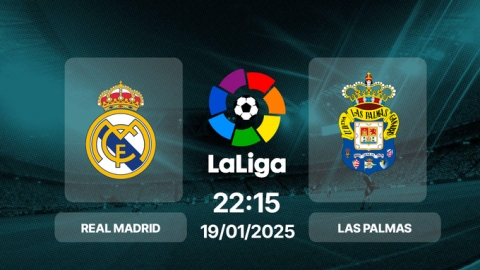 Trực tiếp bóng đá Real Madrid vs Las Palmas, La Liga, 22h15 hôm nay 19/1/2025