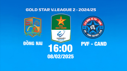 Trực tiếp bóng đá Đồng Nai vs PVF-CAND, 16h00 hôm nay 8/2/2025