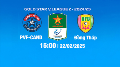 Trực tiếp bóng đá PVF-CAND vs Đồng Tháp, 15h00 hôm nay 22/2/2025