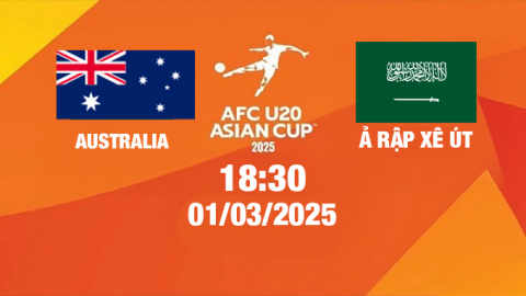 Trực tiếp bóng đá Australia vs Saudi Arabia 18h30 hôm nay 1/3/2025