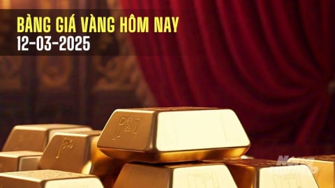 Bảng giá vàng 9999 24K 18K SJC DOJI PNJ hôm nay 12/3/2025