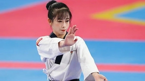 'Chị đẹp' Châu Tuyết Vân giành HCV giải taekwondo quốc gia