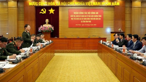 Bộ Công an kiểm tra việc xây dựng nông thôn mới năm 2024 ở Vĩnh Phúc