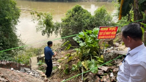 Thái Nguyên đề xuất hơn 20 tỷ đồng để xử lý dứt điểm sạt lở sông Cầu