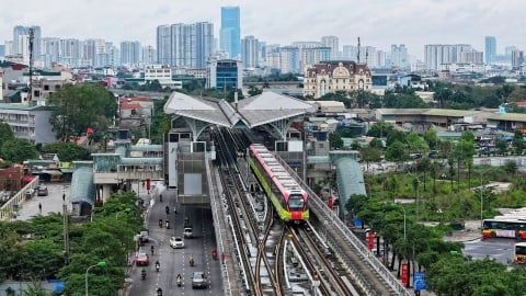 Metro Nhổn - Ga Hà Nội hoàn thành 8,5km đoạn trên cao