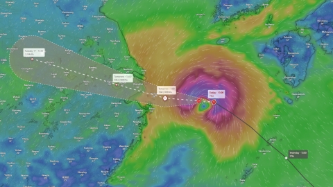 Bão Bebinca có gió giật 144 km/h sắp đổ bộ vào Nhật Bản, Trung Quốc