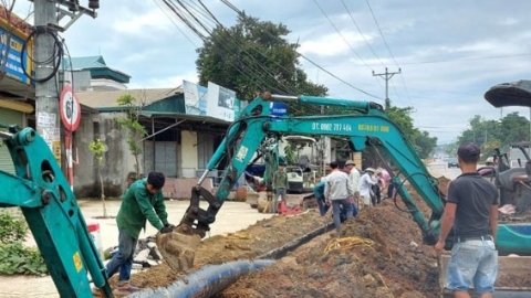 Hà Nội hạn chế lưu thông đường 70 phục vụ thi công dự án nước sạch