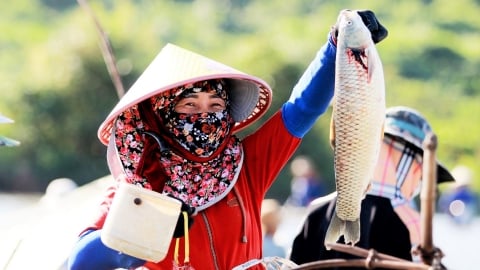 Hơn 400 người tham gia lễ hội đánh cá Vực Rào