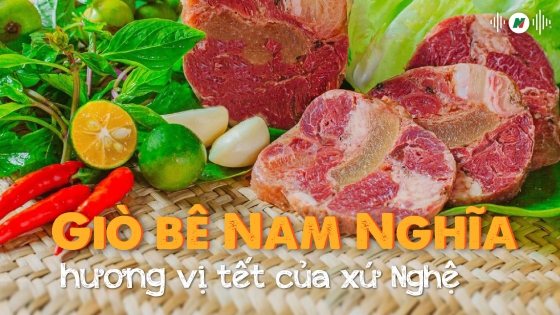 Giò bê Nam Nghĩa hương vị tết của xứ Nghệ