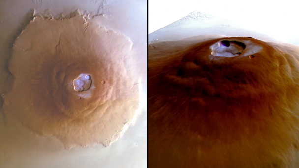 Hiện tượng sương giá kỳ thú trên đỉnh núi lửa của sao Hỏa