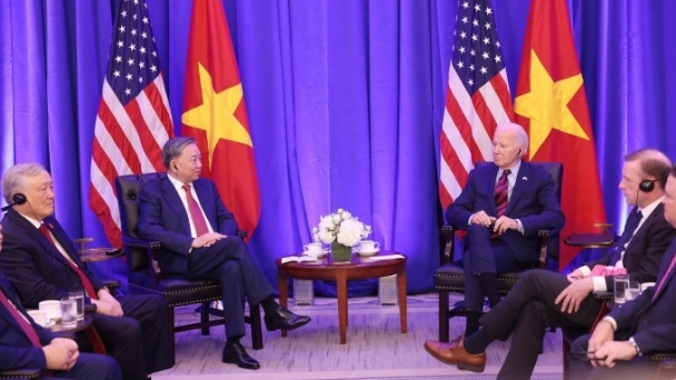 General Secretary and President To Lam meets with U.S. President Joe Biden