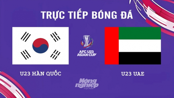 Trực tiếp Hàn Quốc vs UAE giải U23 Châu Á 2024 trên VTV5 hôm nay 16/4