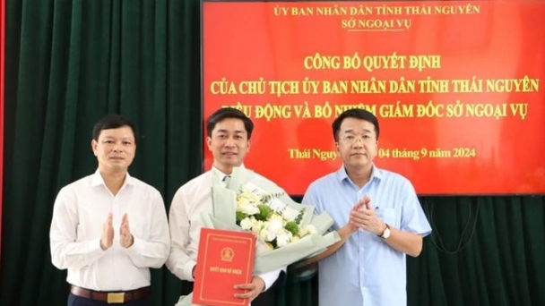 Ông Đoàn Quang Duy giữ chức Giám đốc Sở Ngoại vụ tỉnh Thái Nguyên