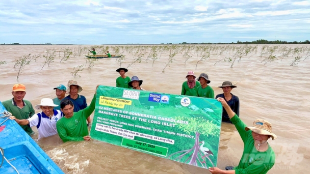 Students from 19 countries experience forest planting in Tra Vinh