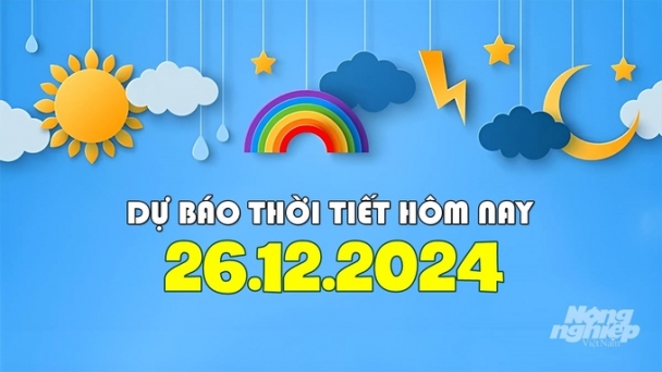 Thời tiết hôm nay 26/12/2024: Tin không khí lạnh ở Bắc Bộ mới nhất