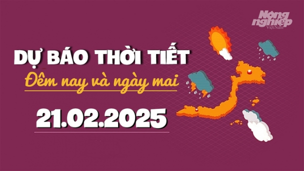 Dự báo thời tiết ngày mai 21/2/2025 mới nhất