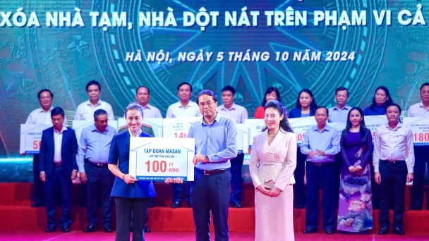 Masan Group trao 100 tỷ đồng hỗ trợ chương trình 'Mái ấm cho đồng bào tôi'