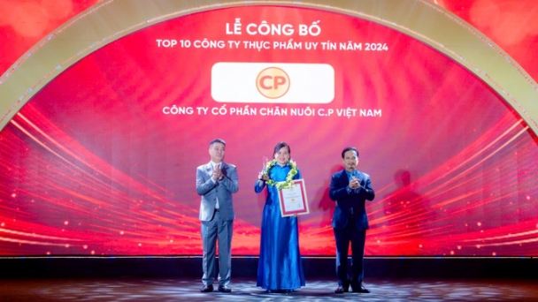 C.P. Vietnam continues being in the Top 10 prestigious food companies