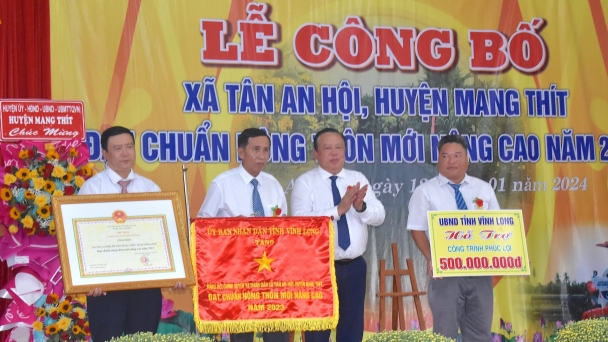 Xã Tân An Hội đạt chuẩn nông thôn mới nâng cao