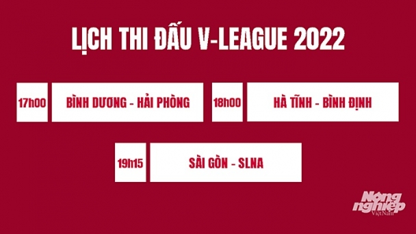 Lịch thi đấu bóng đá V-League 2022 hôm nay 13/3