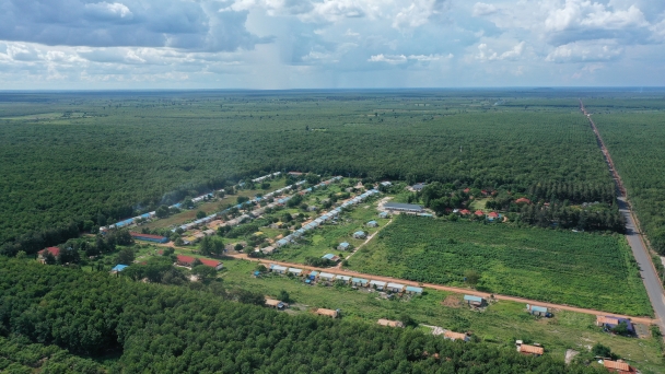 Where the first rubber trees of VRG were planted in Cambodia