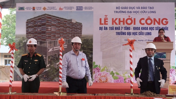 Đại học Cửu Long khởi công xây dựng tòa nhà sức khỏe 150 tỷ đồng