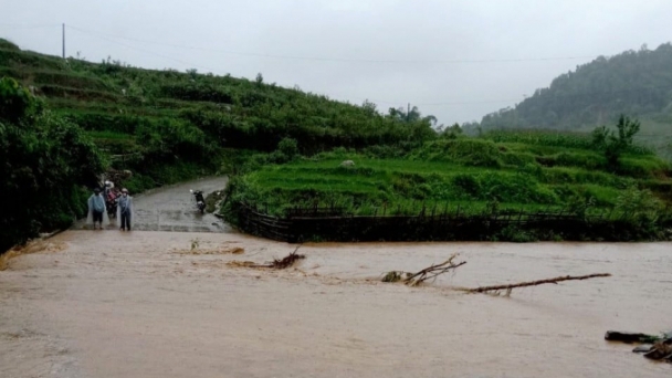 Mưa lớn gây ngập úng, sạt lở nhiều nơi ở vùng cao Lào Cai