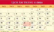 Lịch âm 22/11, xem âm lịch hôm nay thứ 6 ngày 22/11/2024 đầy đủ nhất