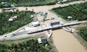 Tan Phu and Ben Ro sluice gates protect freshwater pocket upstream of Ba Lai River
