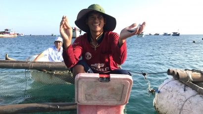 Tổ cộng đồng giúp bảo vệ môi trường nuôi biển ở Cù Lao Xanh