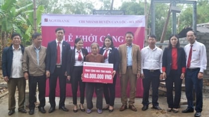 Agribank Hà Tĩnh hỗ trợ 5 tỷ đồng xây nhà cho người nghèo