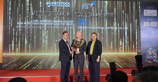 The Vietstock Awards named Grobest ‘Best Aquatic Feed Producer’