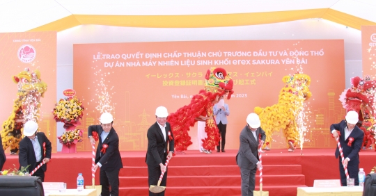 Groundbreaking ceremony for Erex Sakura Yen Bai biomass plant