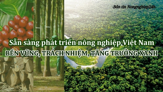 Sẵn sàng phát triển nông nghiệp Việt Nam bền vững, trách nhiệm, tăng trưởng xanh