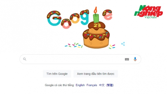 Google kỷ niệm sinh nhật lần thứ 23 bằng Doodle đặc biệt