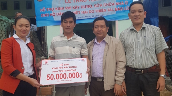 Co.opmart Quy Nhơn hỗ trợ xây dựng nhà tình thương cho 2 gia đình khó khăn