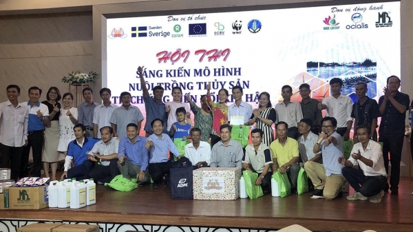 Đội Sóc Trăng đoạt giải đặc biệt thi sáng kiến nuôi trồng thủy sản